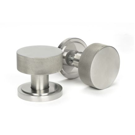 Satin Marine SS (316) Brompton Mortice/Rim Knob Set (Art Deco)