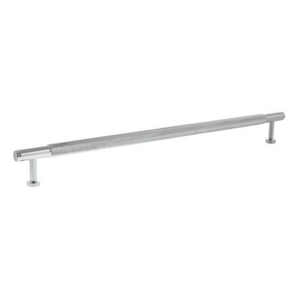 Millhouse Brass Eiffel Knurled T-Bar Cabinet Pull Handle 320mm - Polished Chrome