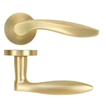 Zoo Hardware Cadiz lever on rose - Satin Brass