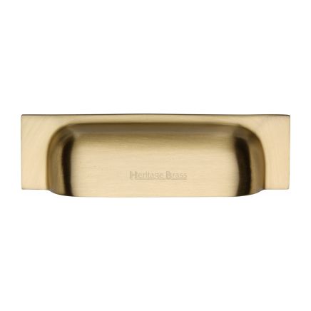 Heritage Brass Drawer Pull Military Design 152mm CTC Satin Brass Finish