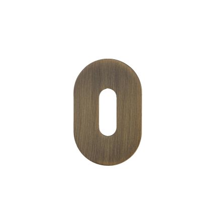 Zoo Hardware Standard Profile Escutcheon - Rosso Mini - 50 x 32 x 3 - Antique Brass