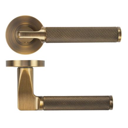 Zoo Hardware Bilbao lever on rose - Antique Brass