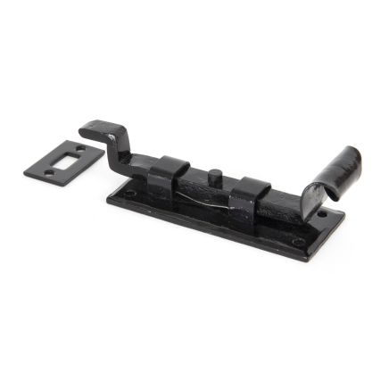 Black 4" Cranked Door Bolt