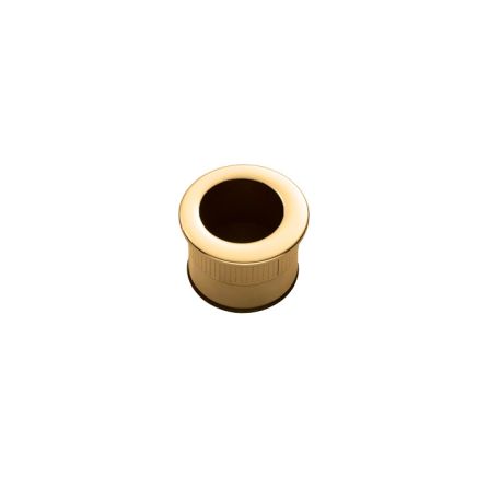 Small Edge Flush Pull - Polished Brass