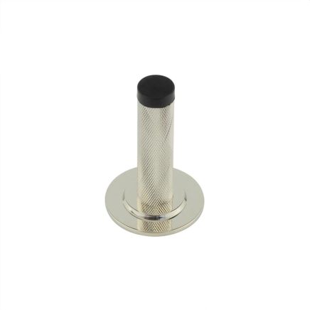 Burlington Knurled Wall Mounted Doorstops Stepped Rose Polished Nickel - By Frelan Hardware - BUR-968PN-973PN