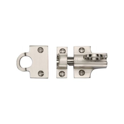 Heritage Brass Fanlight Catch Satin Nickel Finish