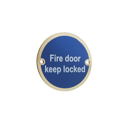Stainless Steel Fire Door Locked 75mm Polished Brass - By Frelan Hardware - JS101PB