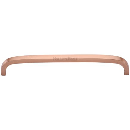Heritage Brass Cabinet Pull D Shaped 203mm CTC Satin Rose Gold Finish