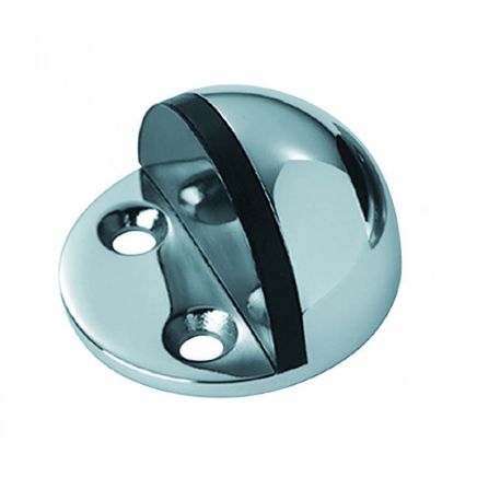 Floor Mounted Door Stop - Shielded (Small) - Bright Stainless Steel