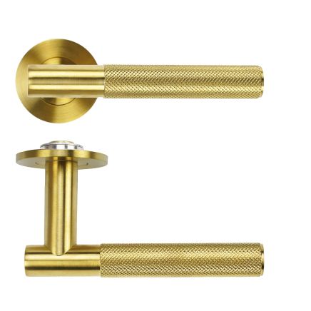 Zoo Hardware Orta Lever on 4mm Round Slim Sprung Rose - PVD Satin Brass