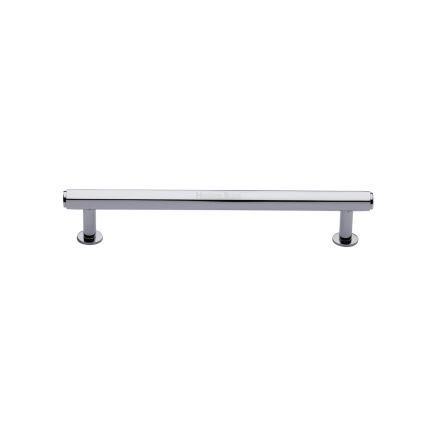 Heritage Brass Cabinet Pull Hexagon Design with 16mm Rose 128mm CTC Polished Chrome finish