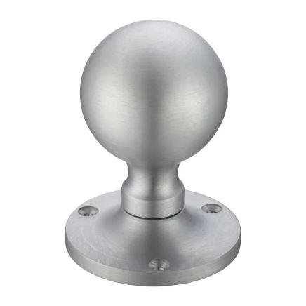 Zoo Hardware Ball Mortice Knob Furniture 62.5mm Rose dia. - Satin Chrome