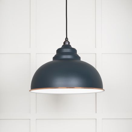 White Gloss Harborne Pendant in Soot