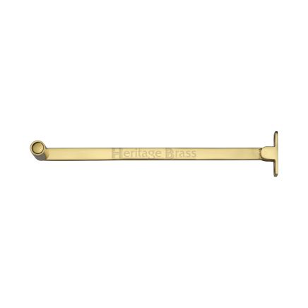 Heritage Brass Casement Stay Roller Arm Design 254mm Polished Brass Finish