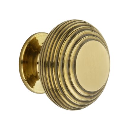 Beehive Large 40mm Cupboard Knob Aged Brass