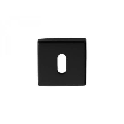 Square Standard Key Escutcheon - Black