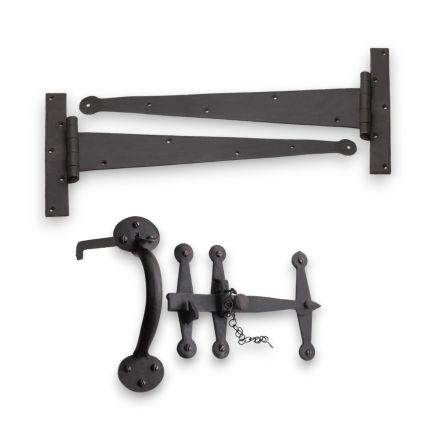 Heavy Duty Handforged Door Hardware Kit Beeswax