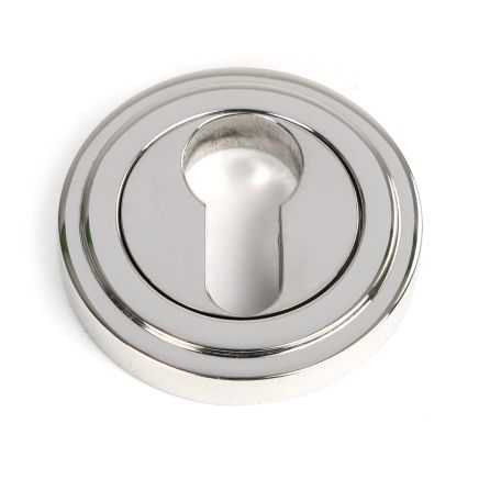Polished Marine SS (316) Round Euro Escutcheon (Art Deco)