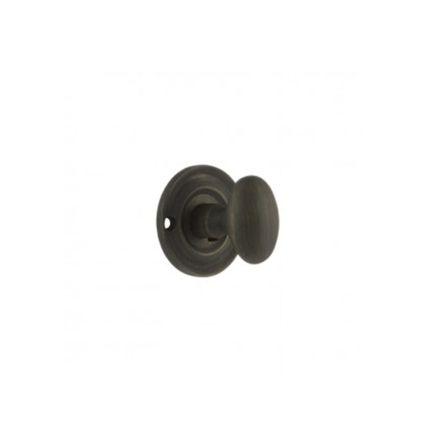 Old English Solid Brass Oval WC Turn and Release - Urban Bronze