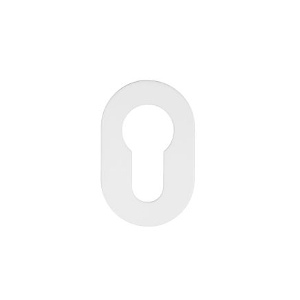 Zoo Hardware Euro Profile Escutcheon - Rosso Mini - 50 x 32 x 3 - White