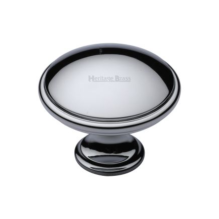 Heritage Brass Cabinet Knob Domed Design 38mm Polished Chrome finish