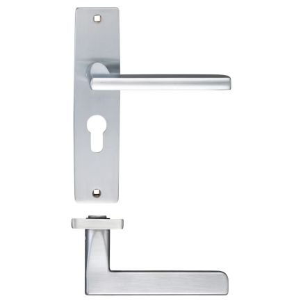 Zoo Hardware Venice lever on euro backplate - Satin Chrome