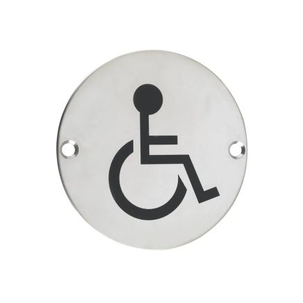 Zoo Hardware Sex Symbol - Disabled - 76mm dia - Stainless Steel