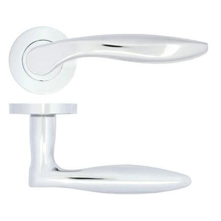 Zoo Hardware Cadiz lever on rose - Polished Chrome