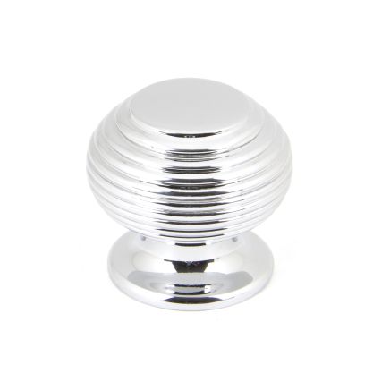 Polished Chrome Beehive Cabinet Knob 30mm