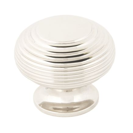 Polished Nickel Beehive Cabinet Knob 40mm