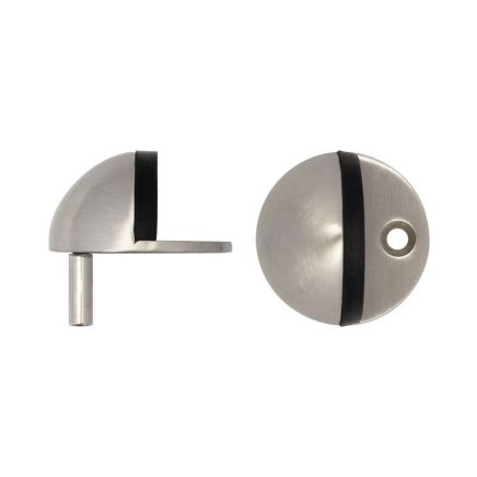 Satin Stainless Steel Oval Floor Mounted Door Stop - By Frelan Hardware - JSS08