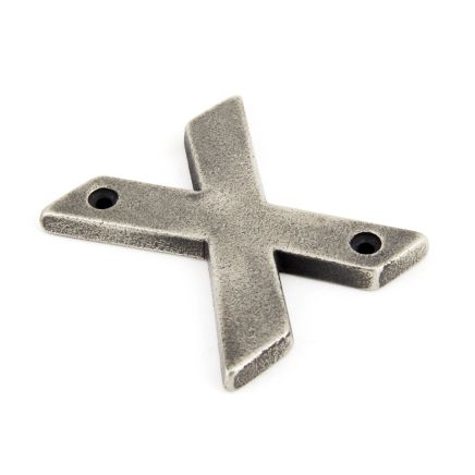 Antique Pewter Letter X