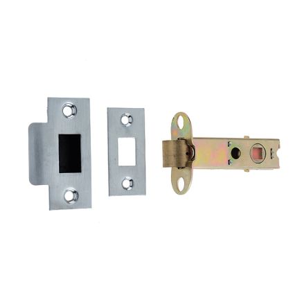 Jedo Double Sprung Tubular Latches 150mm Polished Brass / Satin Chrome - By Frelan Hardware - JL6666S-150