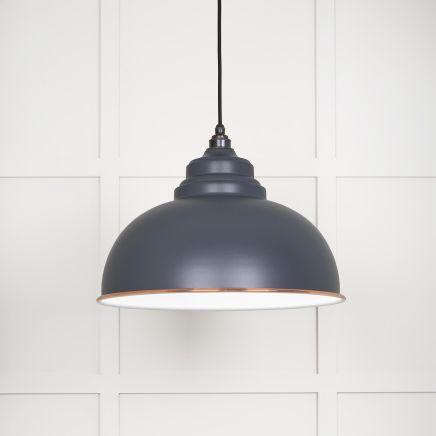 White Gloss Harborne Pendant in Slate
