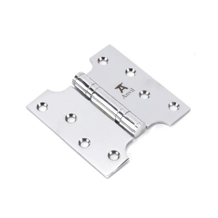 Polished Chrome 4" x 2" x 4" Parliament Hinge (pair) ss
