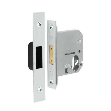 Jedo Oval Profile Deadlocks 76mm Polished Chrome - By Frelan Hardware - JL1063PC