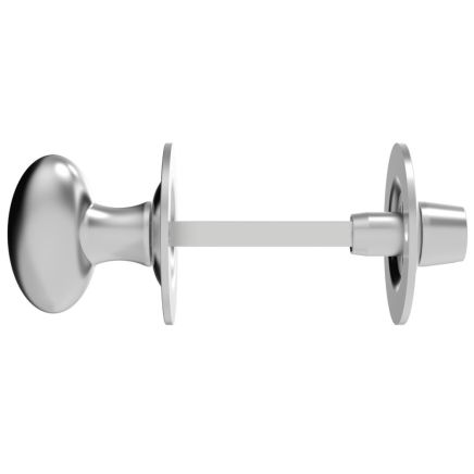 Oval Thumb Turn With Coin Release  - Satin Chrome