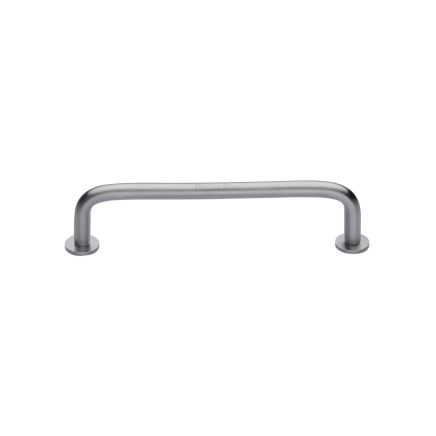 Heritage Brass Cabinet Pull Wire Design with 16mm Rose 96mm CTC Satin Chrome Finish