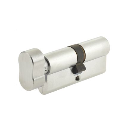 Euro Profile Cylinders & Turns Keyed to Differ 60mm Satin Chrome - By Frelan Hardware - JL-60EPCTSC