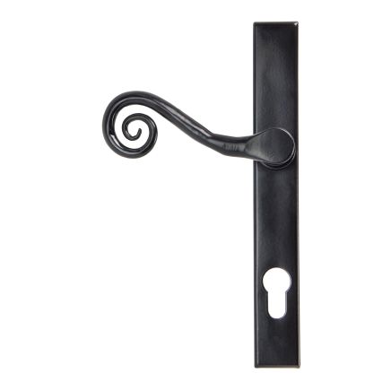 Black Monkeytail Slimline Lever Espag. Lock Set - LH