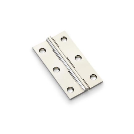 Alexander & Wilks - Heavy Pattern Solid Brass Cabinet Butt Hinge - Polished Nickel - 3"