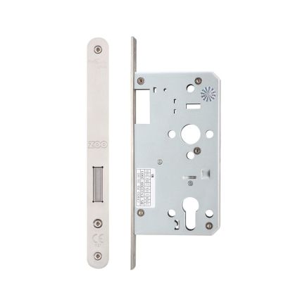 ZDL0060RSS DIN Euro Deadlock - 60mm Backset - Radius Forend