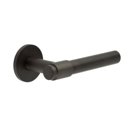 CR-103 Dark Bronze Fixed Dead Round Rose Door Handle - By Frelan Hardware - CR-103A3DB