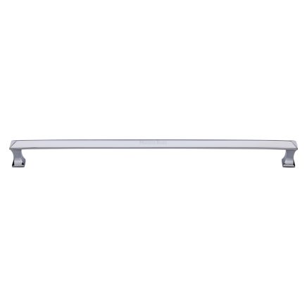 Heritage Brass Door Pull Handle Pyramid Design 478mm Polished Chrome Finish