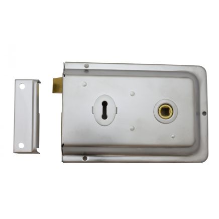 Traditional Rim Deadlock - Satin Chrome