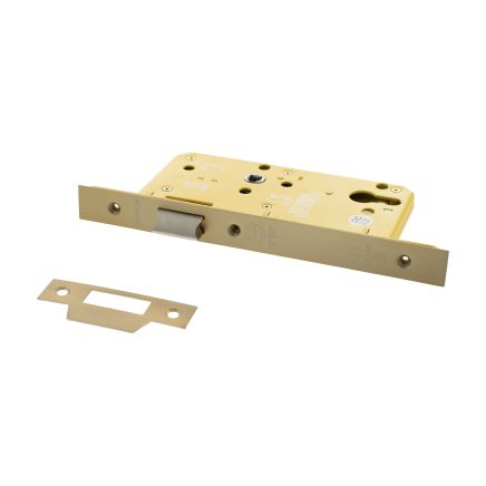 Atlantic DIN Radius Heavy Duty Latch 60mm backset - Satin Brass