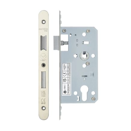 Zoo Hardware 2 Piece - DIN euro sashlock - 72mm c/c - backset 55mm - radius - Stainless Steel