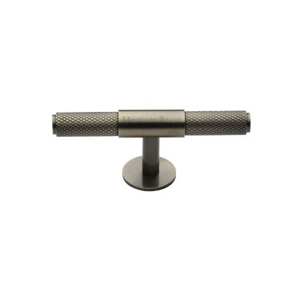 Heritage Brass Cabinet Knob Knurled Fountain Design 90mm Antique Brass finish