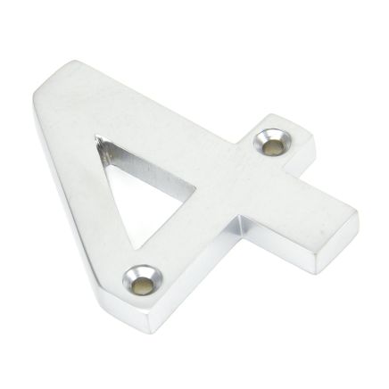 Satin Chrome Numeral 4