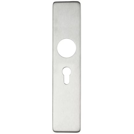 Zoo Hardware Cover plate for 19 mm and 22mm RTD Lever on Backplate - Euro Profile 47.5mm - Satin Stainless